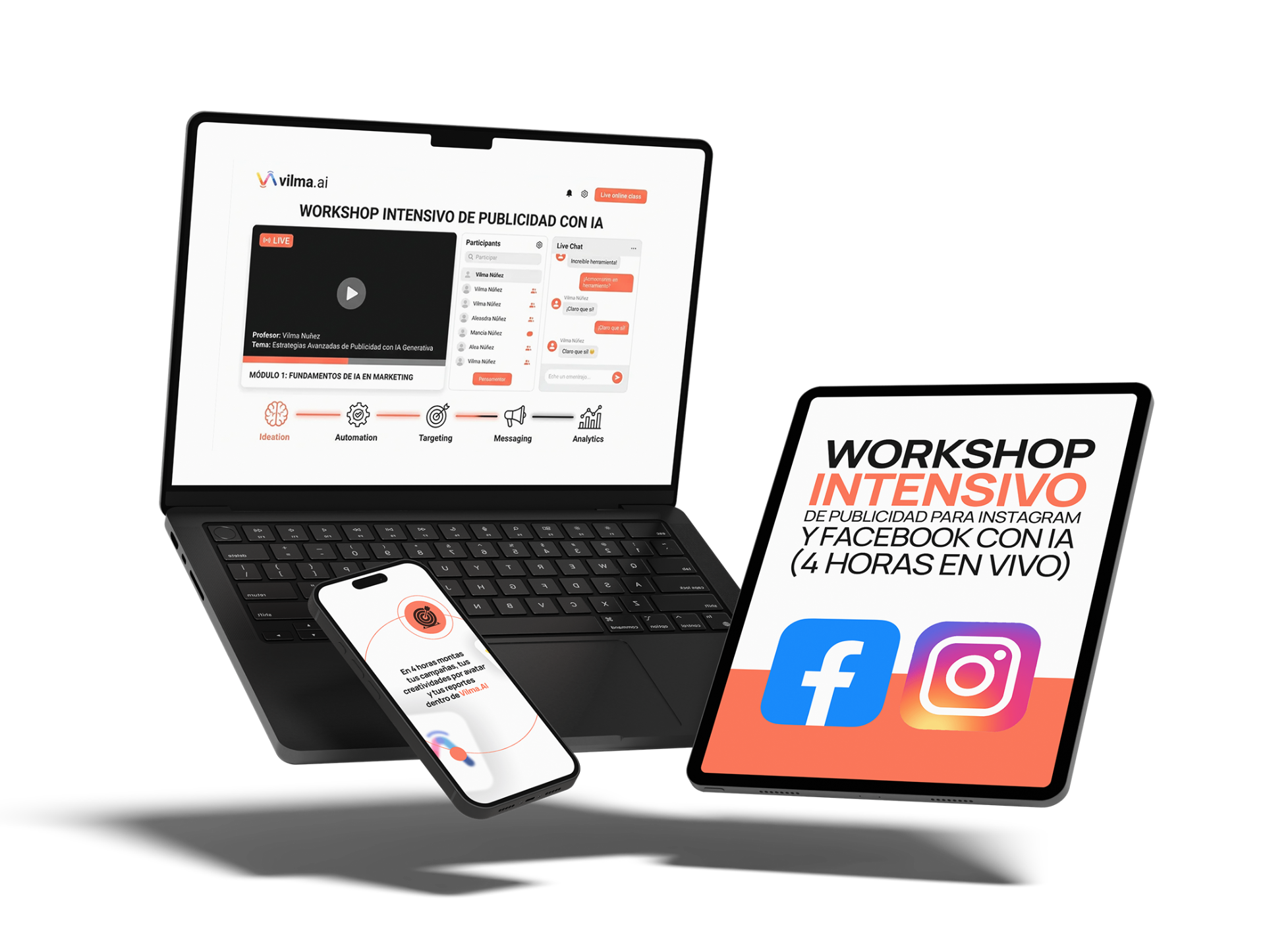 Mockup del Workshop Intensivo de Publicidad con IA